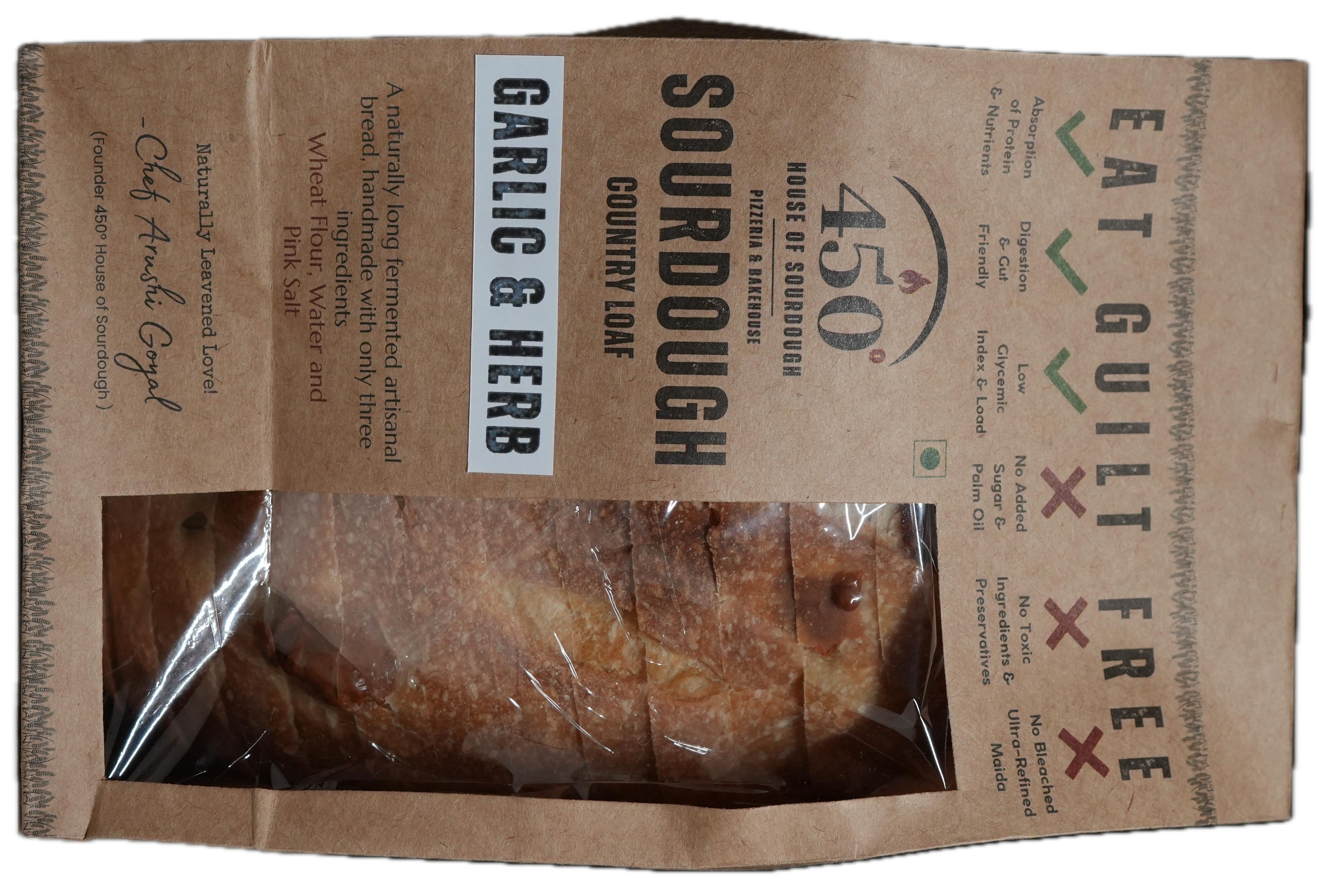 Garlic Herb Sourdough Packaging